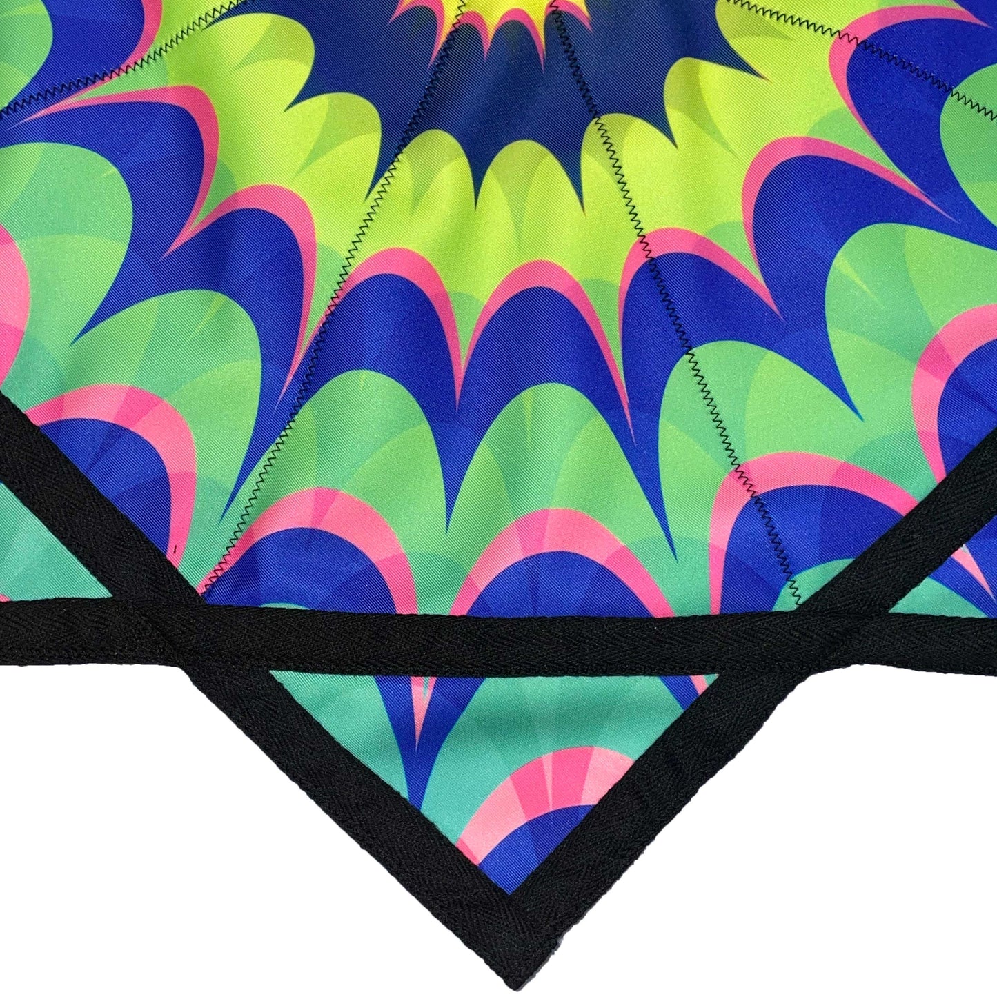 Flowstar Beginners Flow Star Spinning Cloth Easy to Rotate Sided Print Fingertip Rotating Flow Toy Double Stitched Flow Toy Dapo Star Green&Yellow (Style-8)