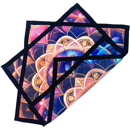 Flowstar Beginners Flow Star Spinning Cloth Easy to Rotate Sided Print Double Stitched Flow Toy Dapo Star Mandala Meditation (Style-15)