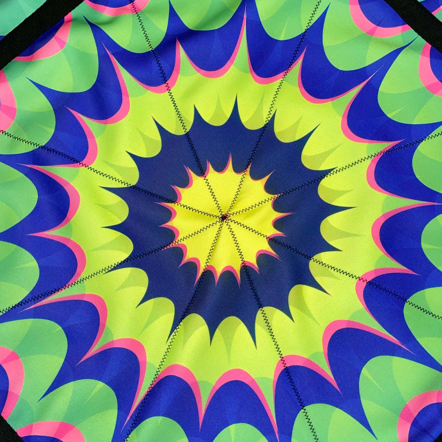 Flowstar Beginners Flow Star Spinning Cloth Easy to Rotate Sided Print Fingertip Rotating Flow Toy Double Stitched Flow Toy Dapo Star Green&Yellow (Style-8)