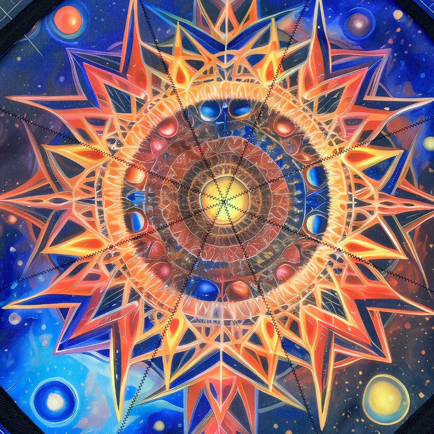 Flowstar Beginners Flow Star Spinning Cloth Easy to Rotate Sided Print Double Stitched Flow Toy Dapo Star Meditation (Style-18)