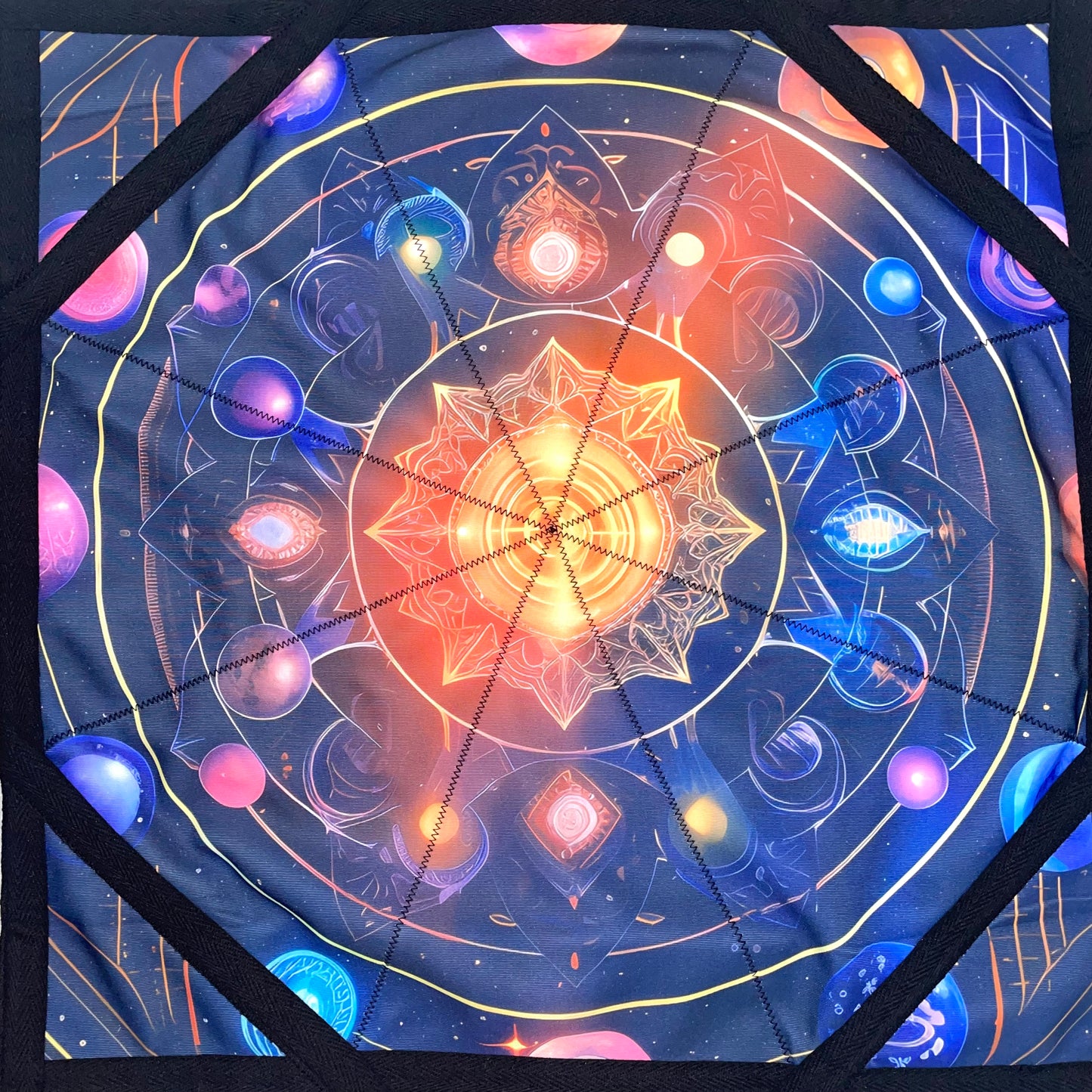 Flowstar Flow Toy Flow Star Beginners Spinning Cloth Easy to Rotate Sided Print Double Stitched Dapo Star Planet Meditation (Style-16)