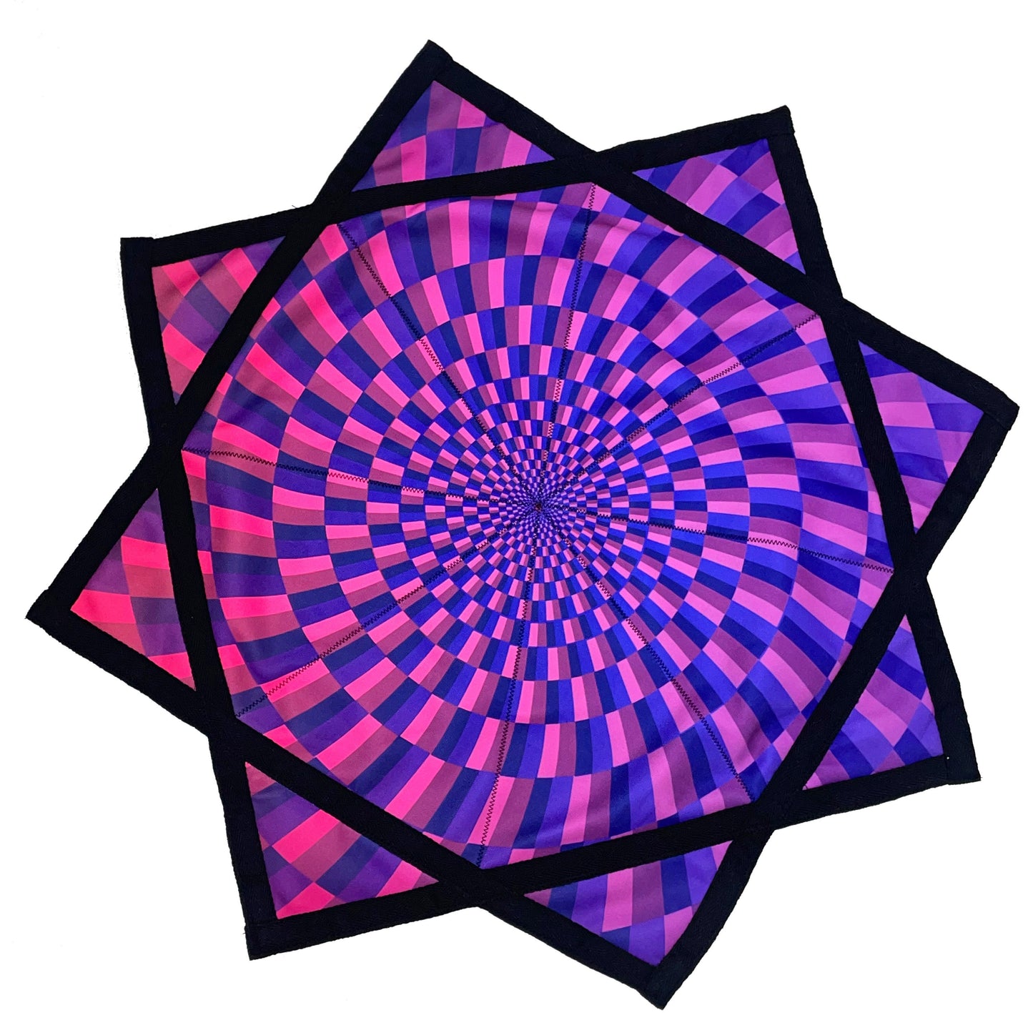 Flowstar Beginners Flow Star Spinning Cloth Easy to Rotate Sided Print Double Stitched Flow Toy Dapo Star Purple (R01-Style1)