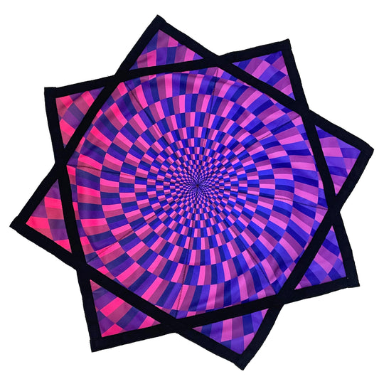 Flowstar Beginners Flow Star Spinning Cloth Easy to Rotate Sided Print Double Stitched Flow Toy Dapo Star Purple (R01-Style1)