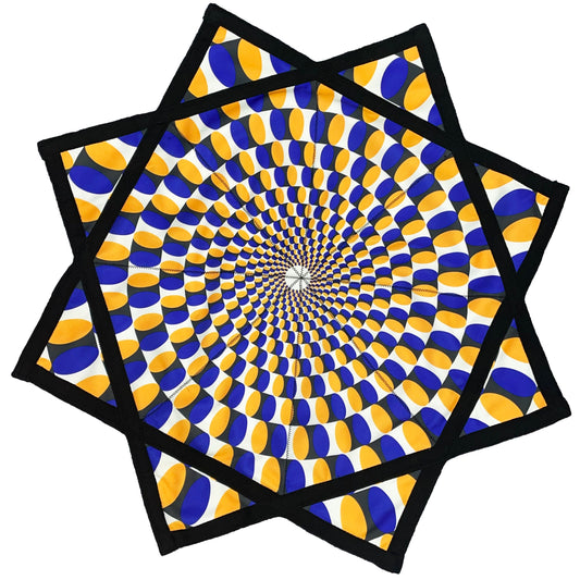 Flowstar Beginners Flow Star Spinning Cloth Easy to Rotate Sided Print Double Stitched Flow Toy Fingertip Rotating Flow Toy Dapo Star (Style-4)