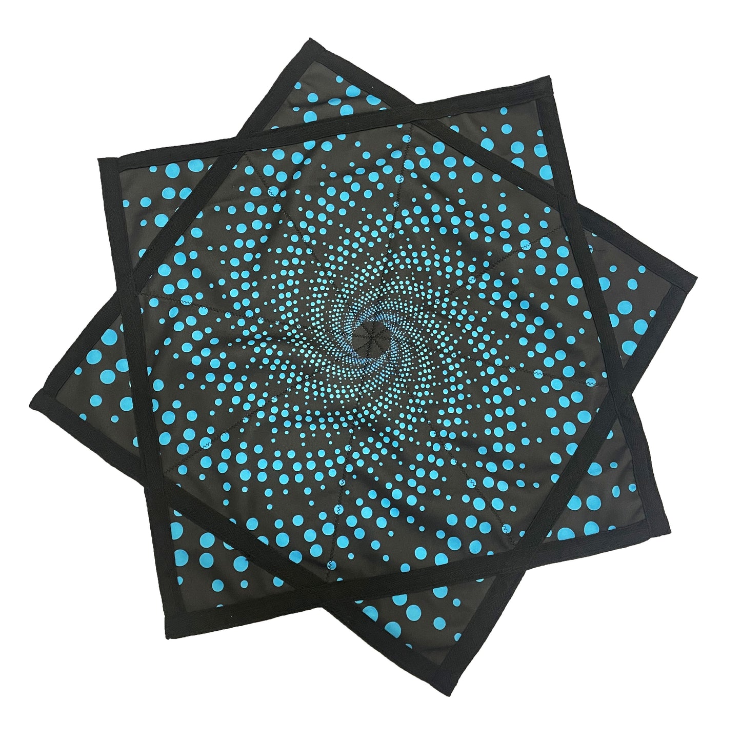 Flowstar Beginners Spinning Cloth Flow Star Juggling and Skill Toy Fingertip Rotating Flow Toy Dapo Star Blue (R01-Style2)