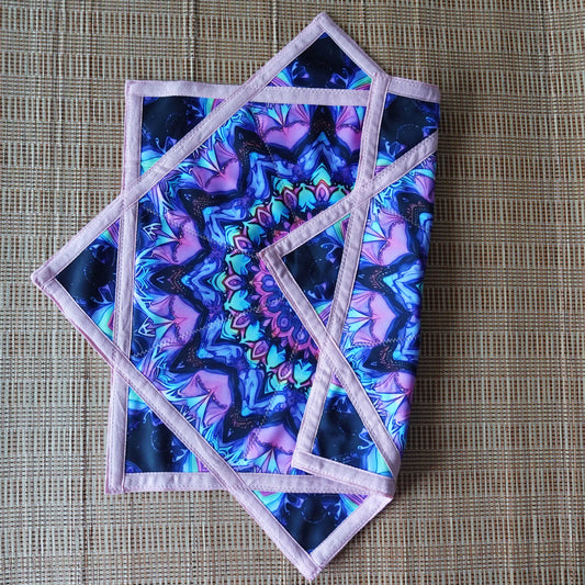 FlowStar (UV Reactive) Beginners Cloth Spinning Easy to Rotate Juggling and Skill Toy Fingertip Rotating Flow Toy Dapo Star(R05-style3)