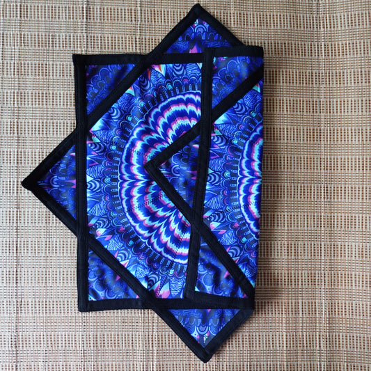 FlowStar (UV Reactive) Spinning Cloth Easy to Rotate Sided Print Double Stitched Flow Toy Fingertip Dapo Star (R05-Style6)