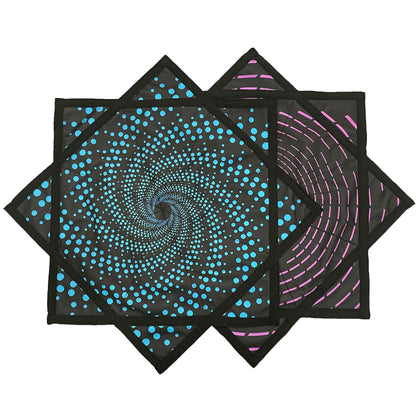 Flowstar Beginners Spinning Cloth Flow Star Juggling and Skill Toy Fingertip Rotating Flow Toy Dapo Star Blue (R01-Style2)