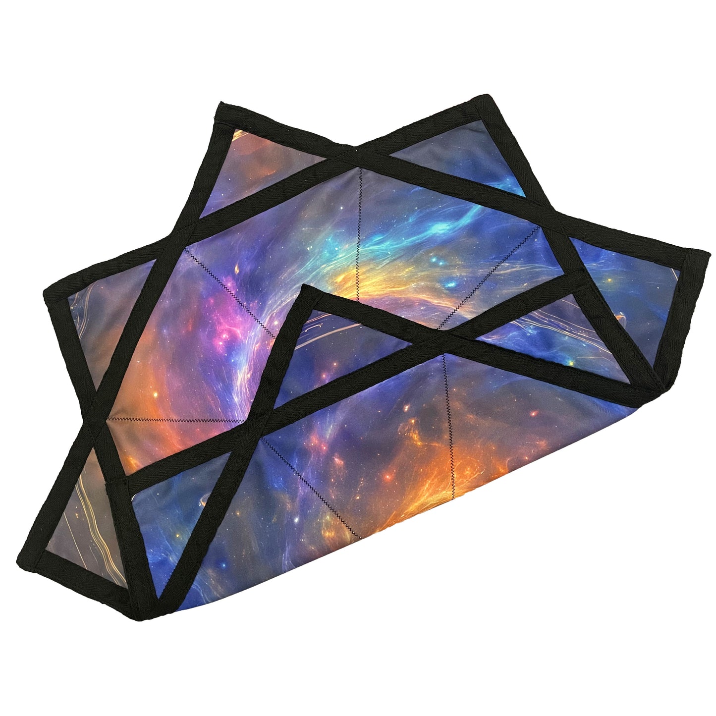 Flowstar Beginners Flow Star Spinning Cloth Easy to Rotate Sided Print Juggling and Skill Toy Dapo Star Starry Sky Meditation (Style-14)