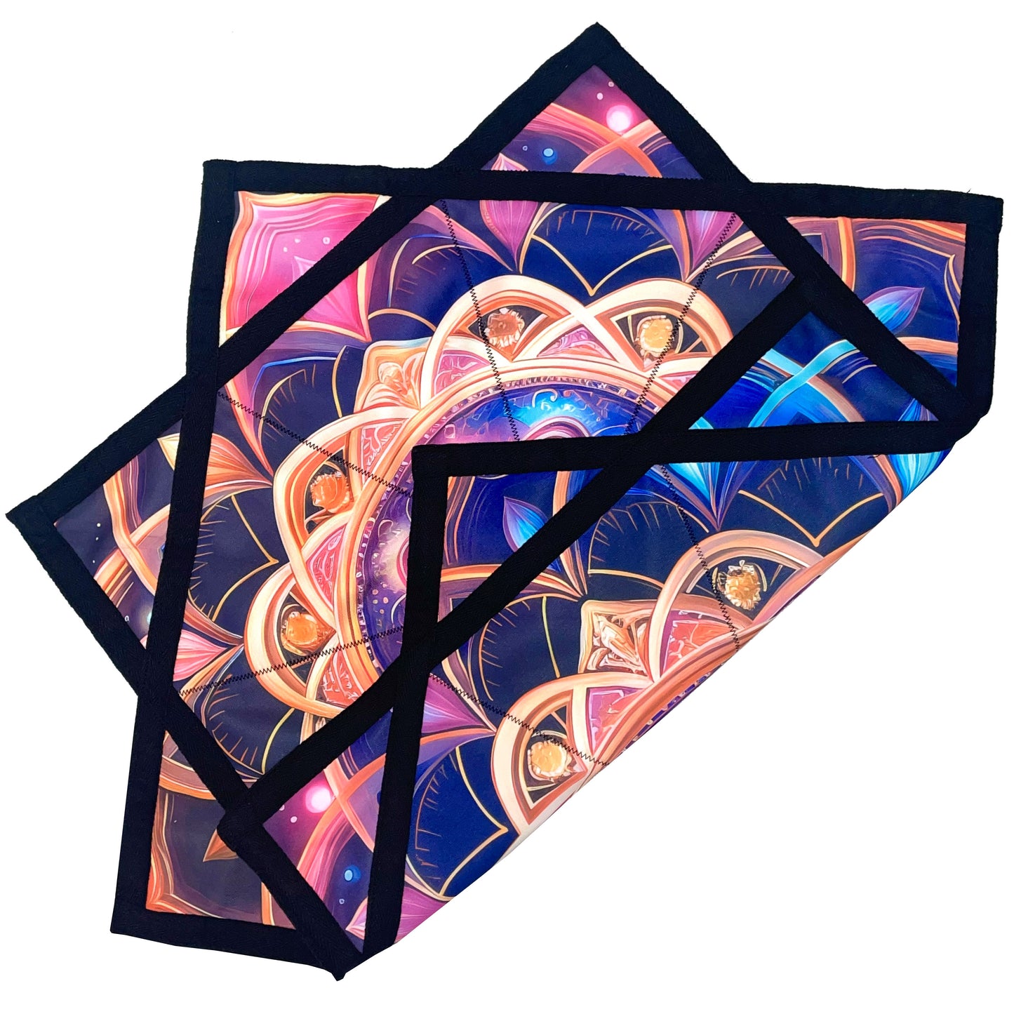 Flowstar Beginners Flow Star Spinning Cloth Easy to Rotate Sided Print Double Stitched Flow Toy Dapo Star Mandala Meditation (Style-15)