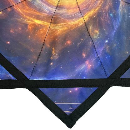 Flowstar Beginners Flow Star Spinning Cloth Easy to Rotate Sided Print Juggling and Skill Toy Dapo Star Starry Sky Meditation (Style-14)