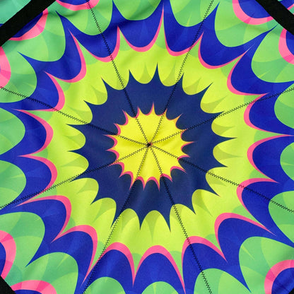 Flowstar Beginners Flow Star Spinning Cloth Easy to Rotate Sided Print Fingertip Rotating Flow Toy Double Stitched Flow Toy Dapo Star Green&Yellow (Style-8)