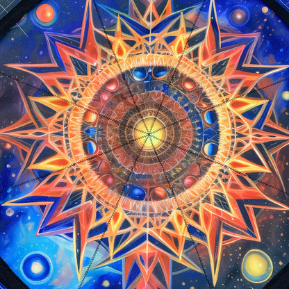 Flowstar Beginners Flow Star Spinning Cloth Easy to Rotate Sided Print Double Stitched Flow Toy Dapo Star Meditation (Style-18)