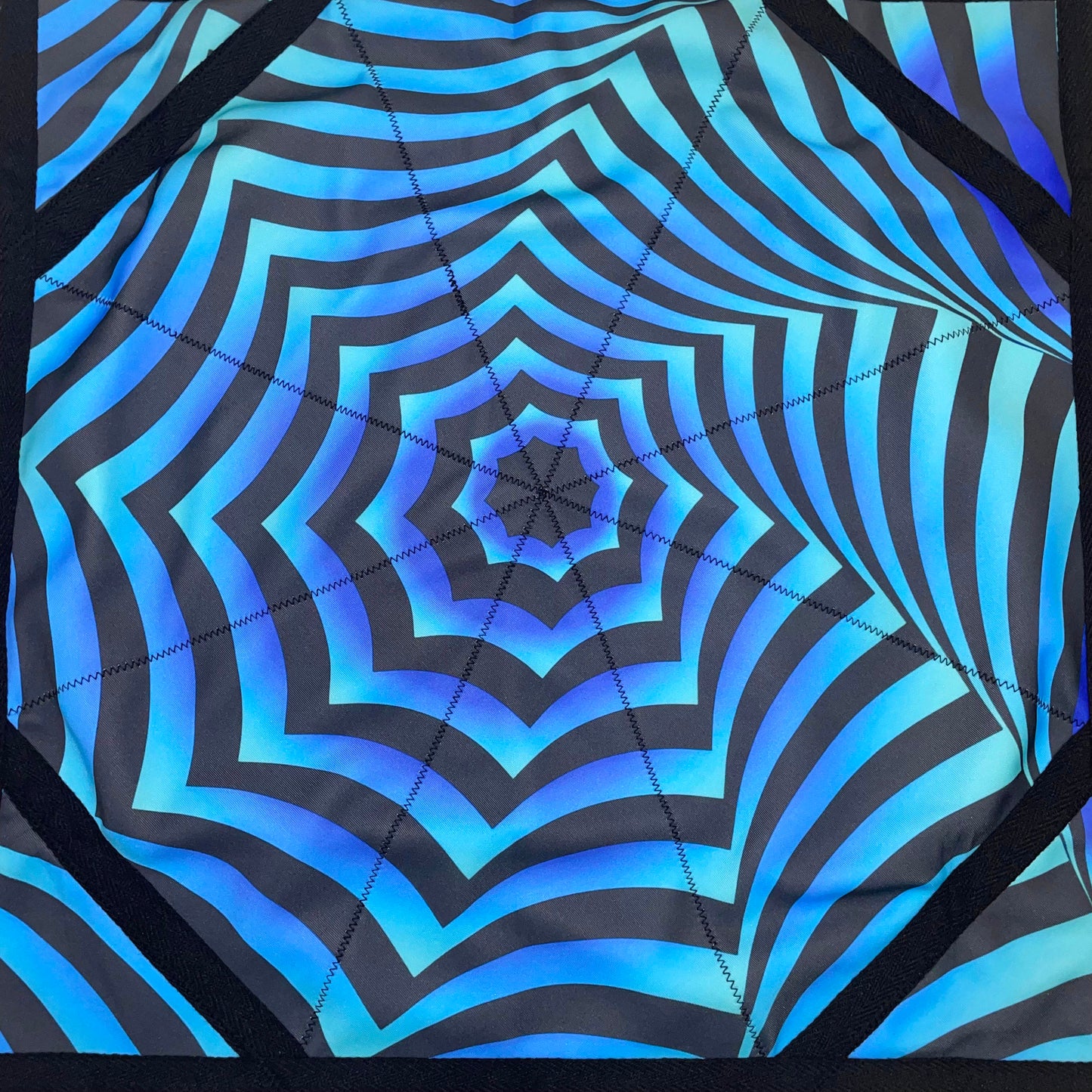 FlowStar Beginners Flow star Spinning Cloth Easy to Rotate Sided Print Juggling and Skill Toy Fingertip Rotating Flow Toy Dapo Star Blue Sea (Style-11)