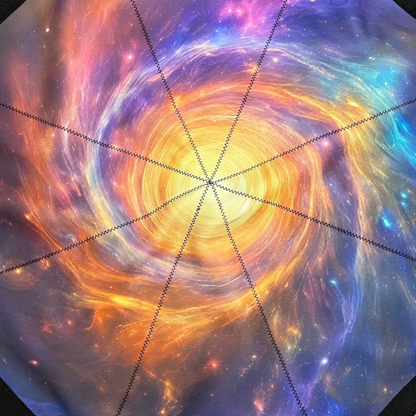 Flowstar Beginners Flow Star Spinning Cloth Easy to Rotate Sided Print Juggling and Skill Toy Dapo Star Starry Sky Meditation (Style-14)