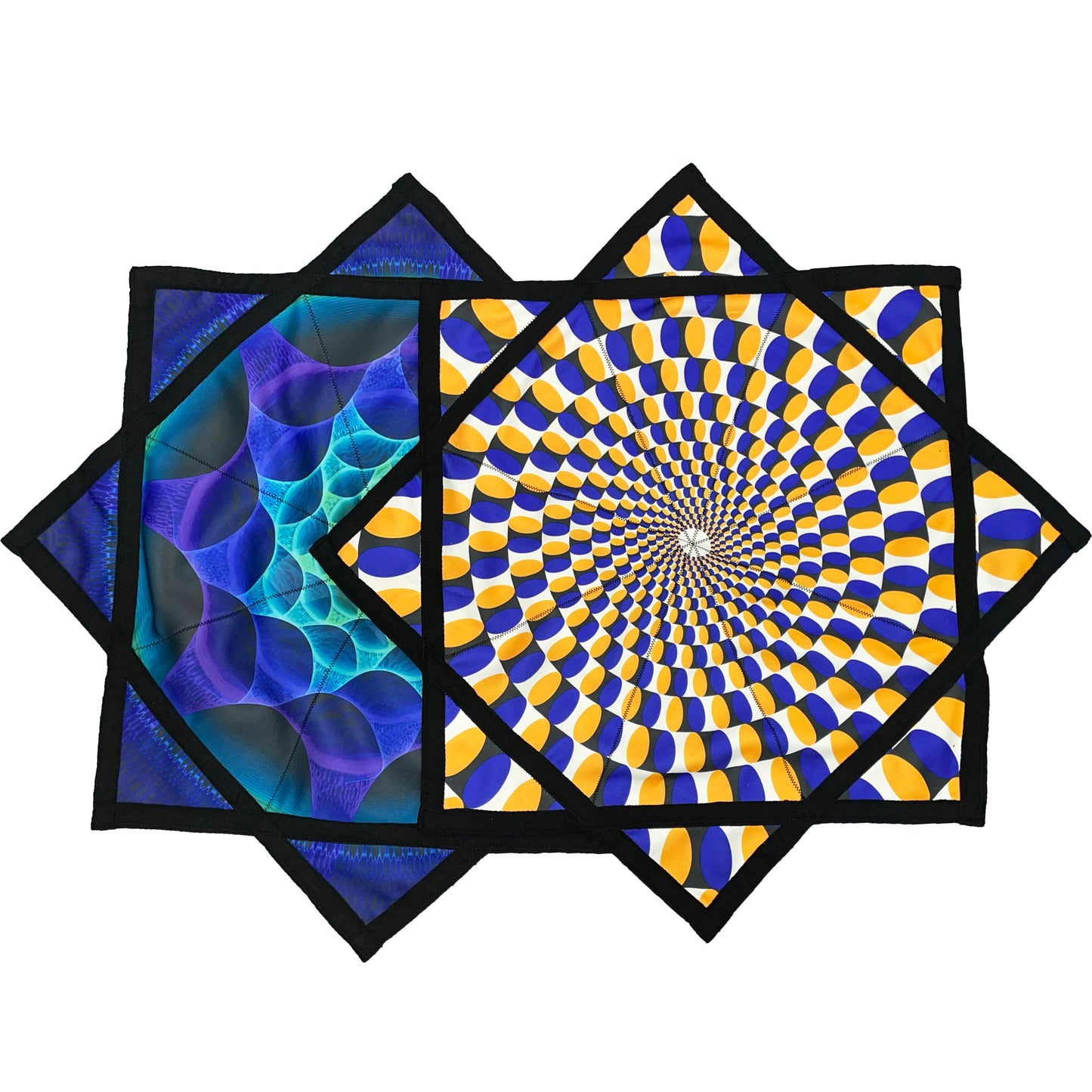 Flowstar Beginners Flow Star Spinning Cloth Easy to Rotate Sided Print Double Stitched Flow Toy Fingertip Rotating Flow Toy Dapo Star (Style-4)