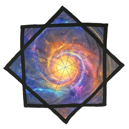 Flowstar Beginners Flow Star Spinning Cloth Easy to Rotate Sided Print Juggling and Skill Toy Dapo Star Starry Sky Meditation (Style-14)