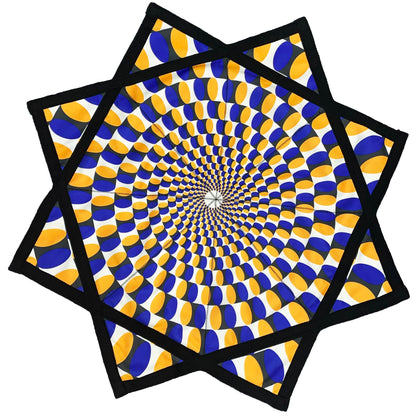 Flowstar Beginners Flow Star Spinning Cloth Easy to Rotate Sided Print Double Stitched Flow Toy Fingertip Rotating Flow Toy Dapo Star (Style-4)