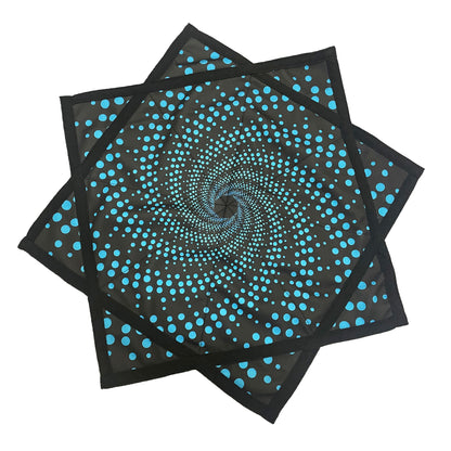 Flowstar Beginners Spinning Cloth Flow Star Juggling and Skill Toy Fingertip Rotating Flow Toy Dapo Star Blue (R01-Style2)