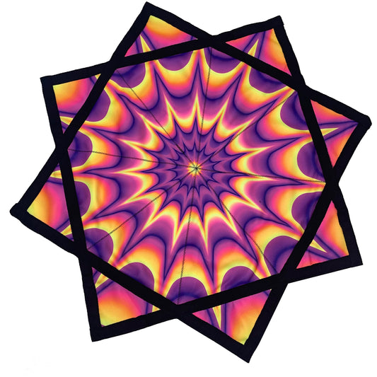 Flowstar Beginners Flow Star Easy to Rotate Sided Print Double Stitched Flow Toy Fingertip Rotating Flow Toy (Style-12)