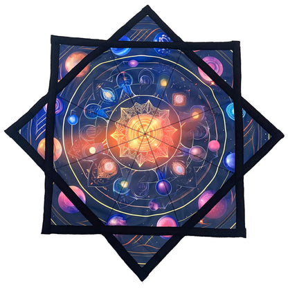 Flowstar Flow Toy Flow Star Beginners Spinning Cloth Easy to Rotate Sided Print Double Stitched Dapo Star Planet Meditation (Style-16)