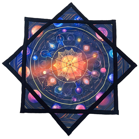 Flowstar Flow Toy Flow Star Beginners Spinning Cloth Easy to Rotate Sided Print Double Stitched Dapo Star Planet Meditation (Style-16)