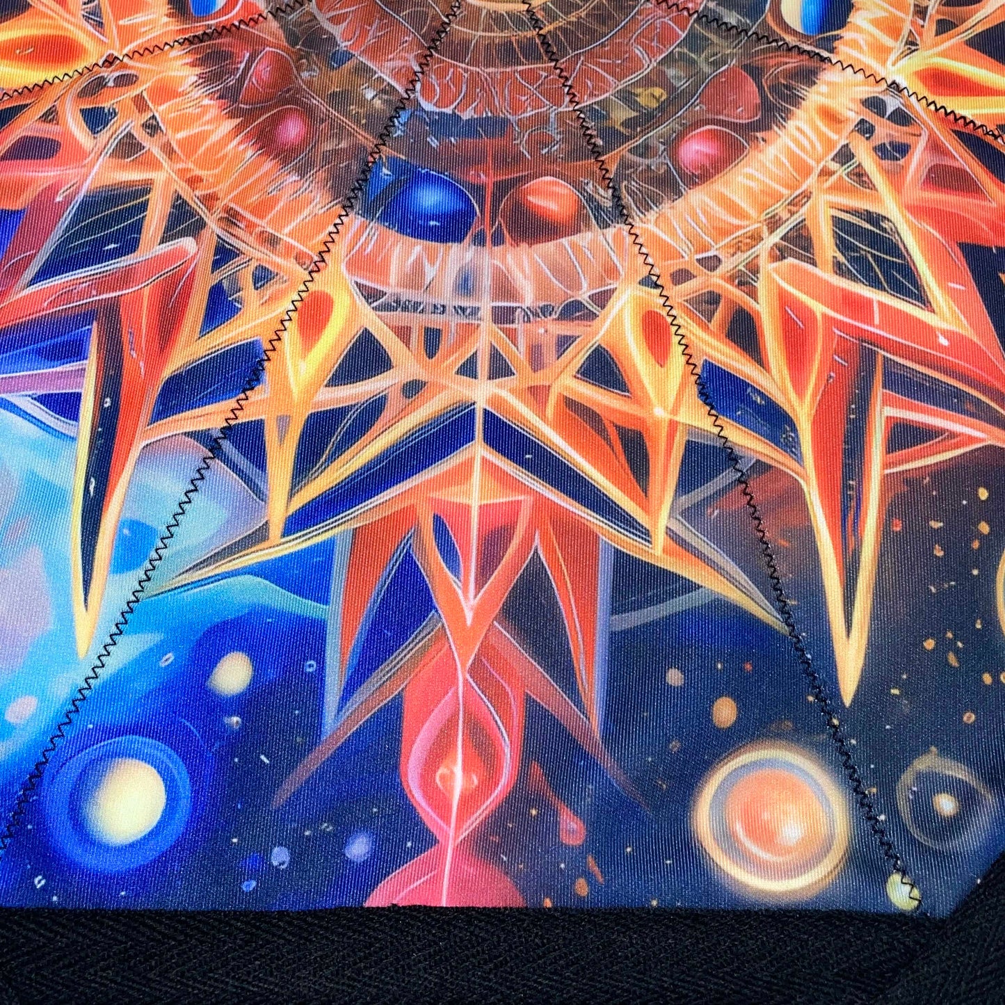 Flowstar Beginners Flow Star Spinning Cloth Easy to Rotate Sided Print Double Stitched Flow Toy Dapo Star Meditation (Style-18)