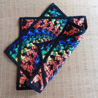 Flowstar UV reaction Flow Star Spinning Cloth Easy to Rotate  ingertip Rotating Flow Toy Juggling Toy Dapo Star (Colorful Bear)