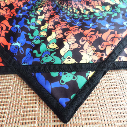 Flowstar UV reaction Flow Star Spinning Cloth Easy to Rotate  ingertip Rotating Flow Toy Juggling Toy Dapo Star (Colorful Bear)