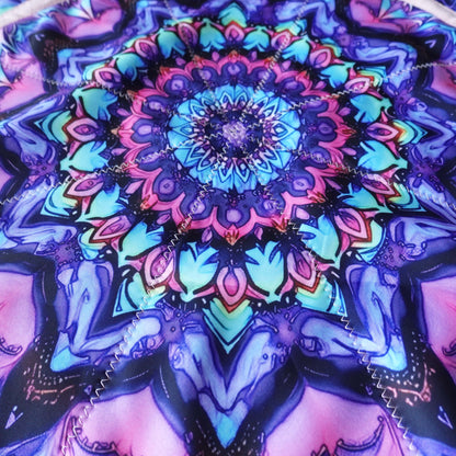 FlowStar (UV Reactive) Beginners Cloth Spinning Easy to Rotate Juggling and Skill Toy Fingertip Rotating Flow Toy Dapo Star（R05-style3）