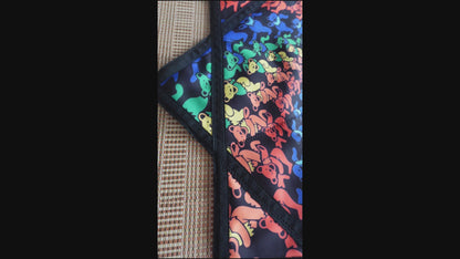 Flowstar UV reaction Flow Star Spinning Cloth Easy to Rotate  ingertip Rotating Flow Toy Juggling Toy Dapo Star (Colorful Bear)